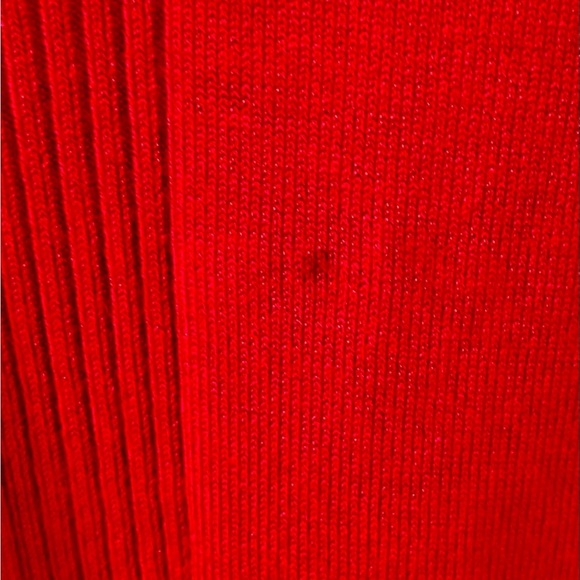 Dana Buchman Red Open Front Cardigan Sweater SZ XL Minimalist Modern Casual Cozy - Picture 9 of 11